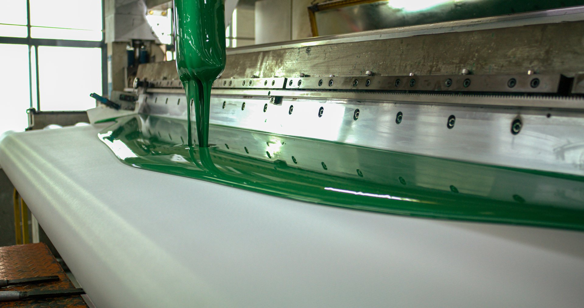 PVC paste knife-coated onto the belt fabric